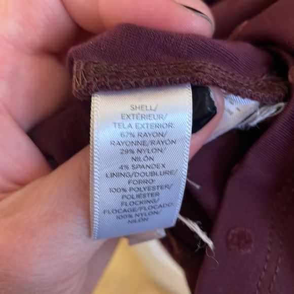 LOFT Maroon polka dot dress - Picture 4 of 6